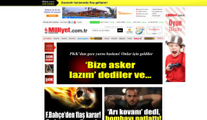 Milliyet.com.tr'de çıkan oyun bölümü reklamı